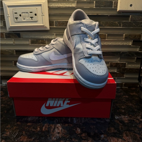 Nike Kids Gray and White Sneakers